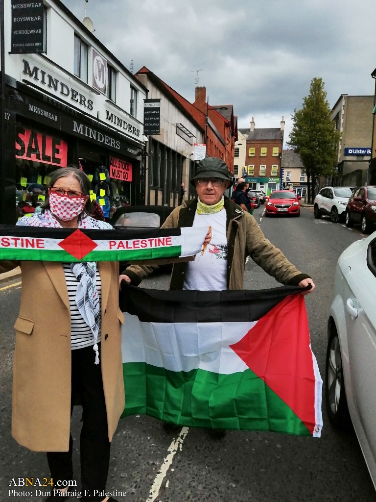 تصویری رپورٹ/ آئرلینڈ کے ڈاون پیٹرک شہر میں فلسطین کے ساتھ یکجہتی