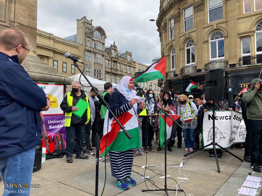 تصویری رپورٹ/ انگلینڈ کے نیوکیسل شہر میں فلسطین کے ساتھ اظہار یکجہتی