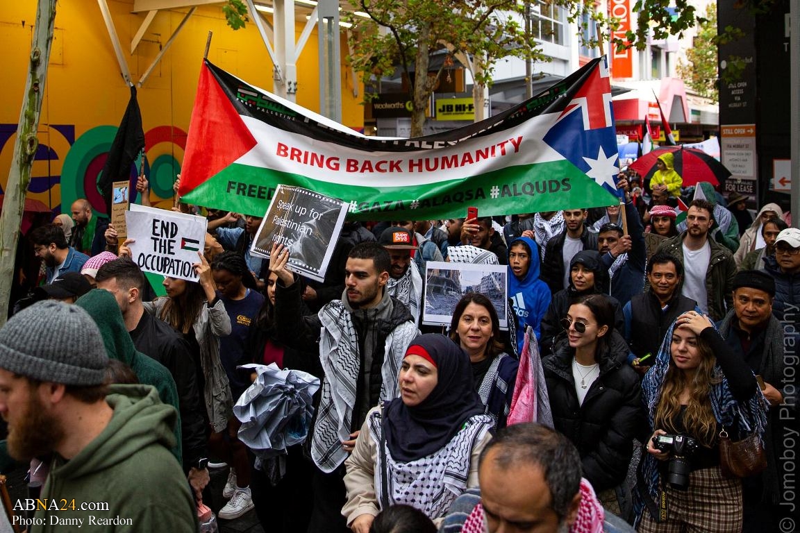 تقرير مصور / مسيرات وتجمعات في استراليا دعما وتضامنا مع الشعب الفلسطيني ضد الاحتلال الاسرائيلي
