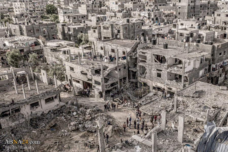 الدمار الذي لحق بالأحياء السكنية في مدينة غزة خلال العدوان الإسرائيلي