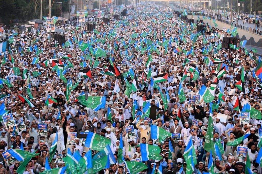 تصویری رپورٹ/ پاکستان؛ پیشاور میں فلسطین کے ساتھ اظہار یکجہتی
