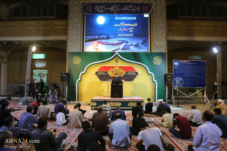ဟဇရသ္ ဖြာေတြမာ (سلام الله علیها ) ၏ ေရာင္ဇာေတာ္ တြင္ ရွက္ဗ္ေဗရွဟာဒသ္ ေအမာမ္ ဂ်အ္ဖရ္ ဆြာဒစ္ (علیه السّلام ) ျမင္ကြင္း ။ ။ photos