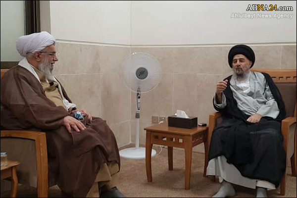 تقرير مصور / أمين عام المجمع العالمي لأهل البيت (ع) يلتقي آية الله المدرسي