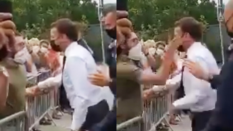 Macron rastî êrişa bi şeqamê hat
