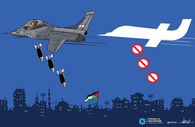 Cartoon: Systematic campaign by Facebook to censor Palestinian content on social media 