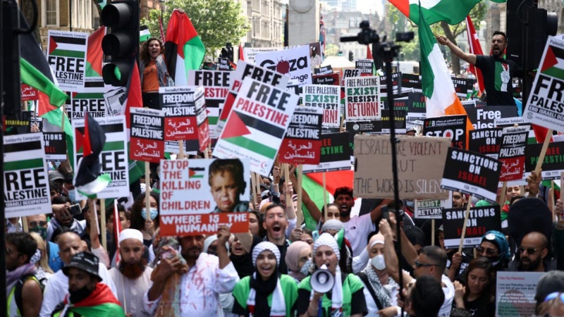 Tujuh Pemimpin Negara Kaya Kumpul, Warga Inggris Demo Dukung Palestina