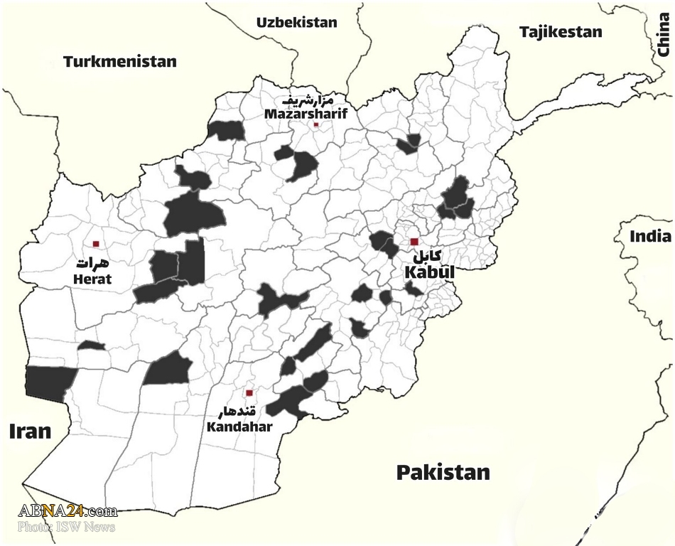 Which districts have been captured by Taliban militants in last three months?