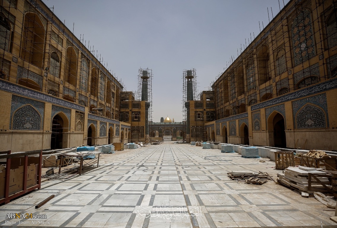 Photos : Avancement des travaux du projet de cour Fatima Zahra, ainsi que l'expansion de la partie ouest du sanctuaire de l'Imam Ali