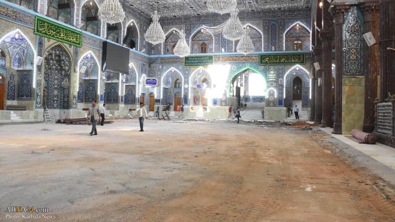 In pictures: Imam Hussain holy shrine begin construction new floor in Bab al-Qibla area