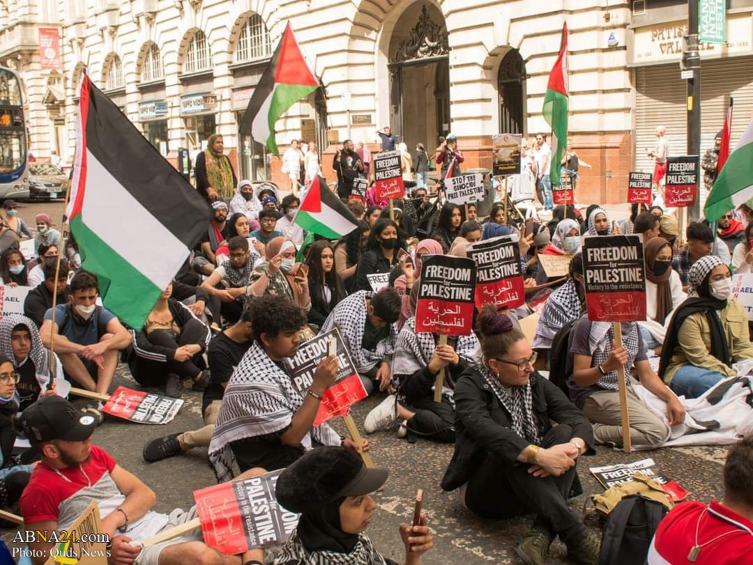 Photos: Hundreds take to streets of Manchester, England again demanding sanctions against Israeli regime