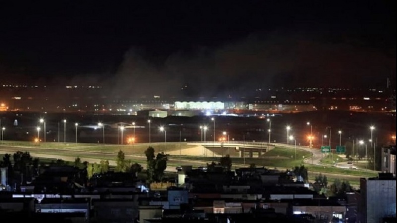 イラク北部にある米軍基地がロケット弾攻撃を受ける