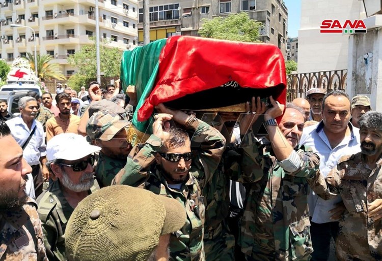 تشييع المناضل الفلسطيني "أحمد جبريل" في دمشق
