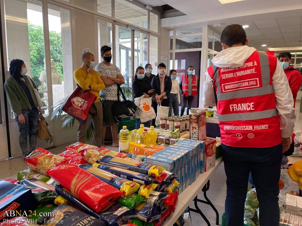 Photos: "Who is Hussain?" team in France distributed food to students in the name of Imam Hussain (A) 