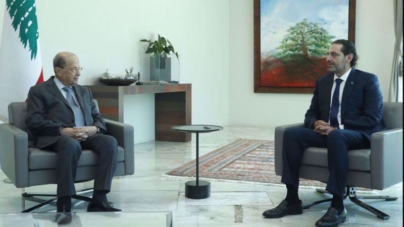 Designierter libanesischer Premierminister Hariri präsentiert Präsident Aoun die Kabinettsaufstellung