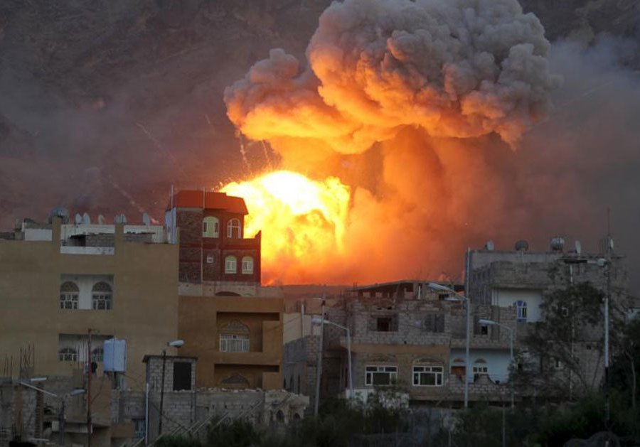 اليمن: التحالف العدوان يقصف مأرب بـ 12 غارة جوية