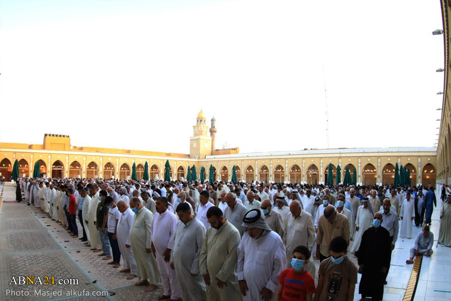 تصویری رپورٹ/ مسجد کوفہ میں نماز عید کا انعقاد
