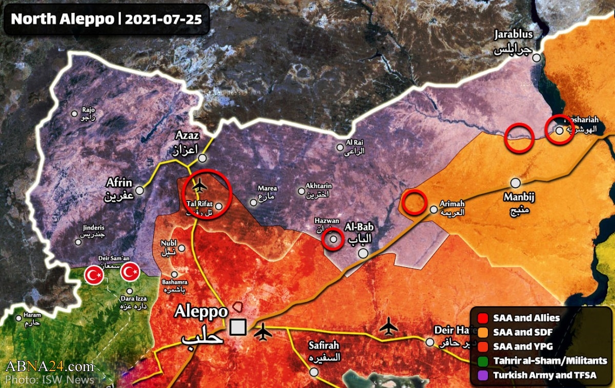 Escalating tensions in northern Aleppo; Two Turkish soldiers were killed