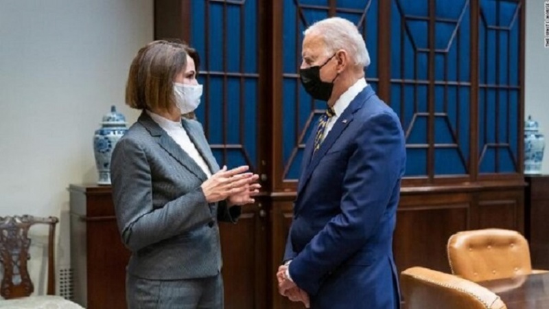 Бајден Беларус мүхалифәтинин лидери илә ҝөрүшүб