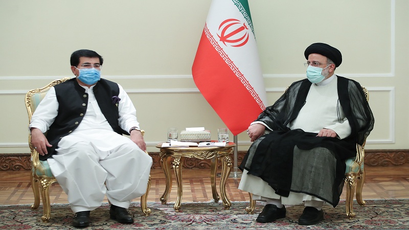 پاکستانی سینٹ کے چیرمین کی ایران آمد ؛ روضہ فرزند رسول میں حاضری / ایران کے نومنتخب صدر سے ملاقات