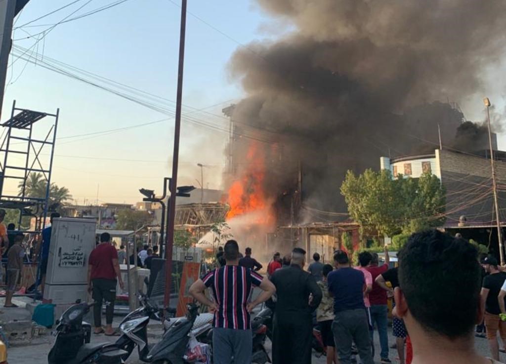 اندلاع حريق كبير شرقي العاصمة العراقية