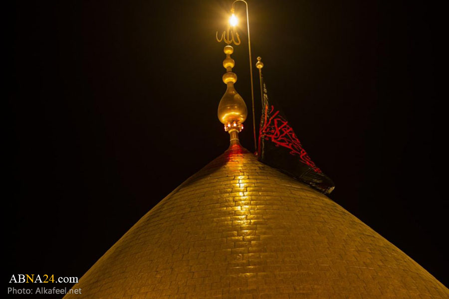 تقارير مصورة / مراسم رفع الراية السوداء على قبة أبي الفضل العباس (ع)