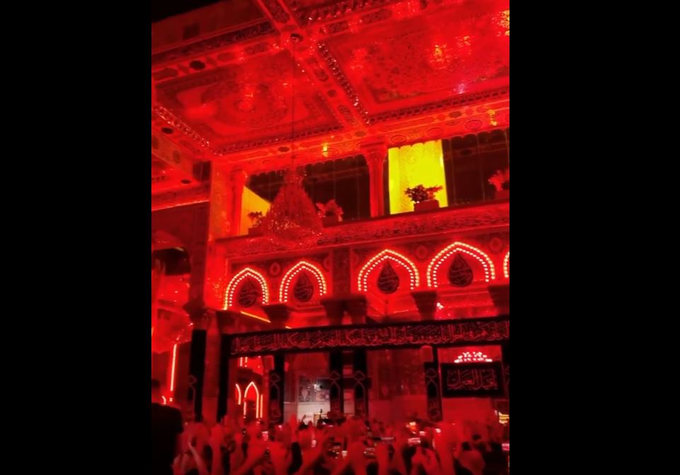 Video: Lights switch to red inside Imam Al Hussain shrine signify start of mourning for month of Muharram 1443 