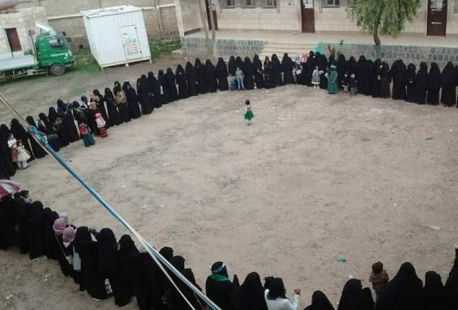 حرائر مديريات محافظة صنعاء ينددن بإساءة العدوان للمرأة اليمنية 