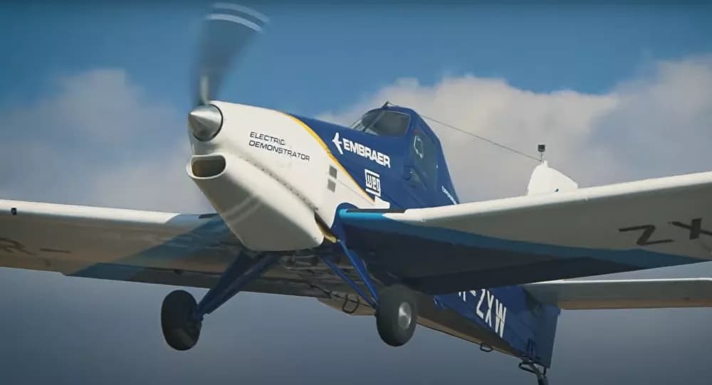 Visando aeronáutica sustentável, Embraer anuncia 1º voo de avião com motor elétrico