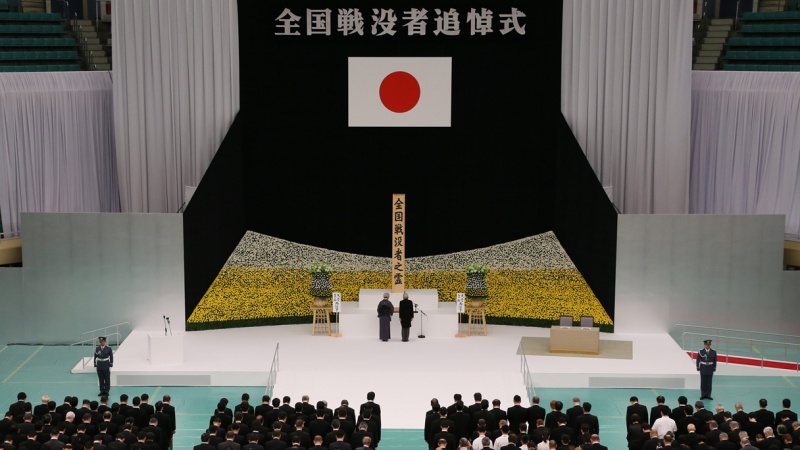 終戦の日、全国戦没者追悼式が開催