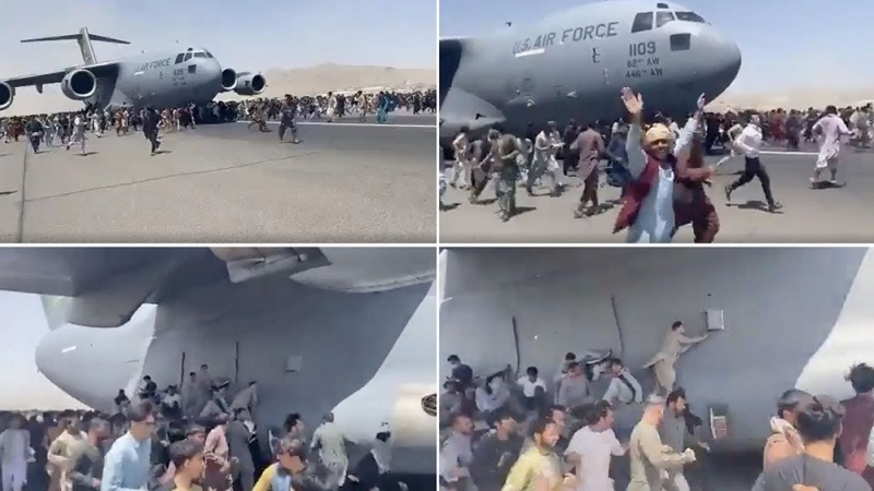 کابل، امریکی فوجیوں کی فائرنگ، جہاز سے گرنے اور کچلے جانے کے باعث دس ہلاک