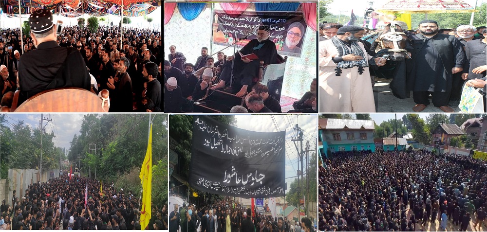 یوم عاشورا کا سب سے بڑا جلوس آغا حسن کی قیادت میں میرگنڈ بڈگام سے برآمد