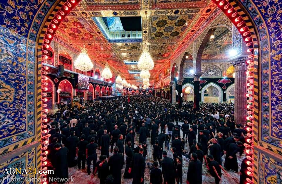 تقارير مصورة / حرم الامام الحسين (ع) واخيه العباس (ع) في الليلة التاسعة من شهر محرم