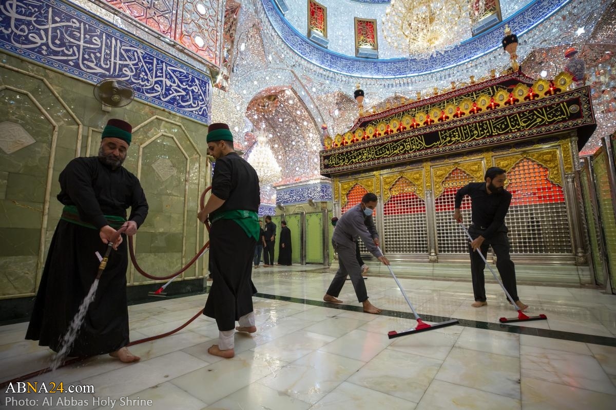 Photos: Washing, Perfuming Holy Shrine of Abul Fadl al-Abbas, Karbala