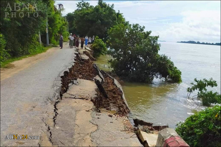   ျမင္းမူ ကမ္းနားလမ္း အရွည္ ေပ ၁၀၀ ခန႔္ ၿပိဳက်