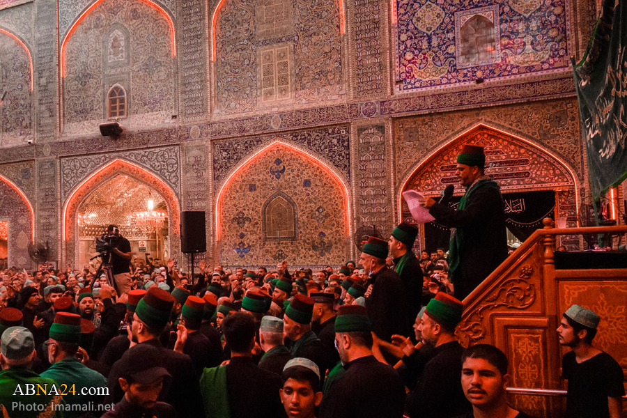 تقارير مصورة / مواكب حسينية تقيم مجلس عزاء في حرم امير المؤمنين (ع) بالنجف الأشرف