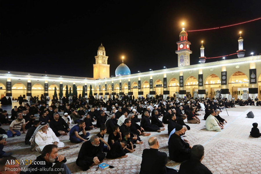 تقارير مصورة / مجلس عزاء حسيني باستشهاد الامام الحسين (ع) في مسجد الكوفة