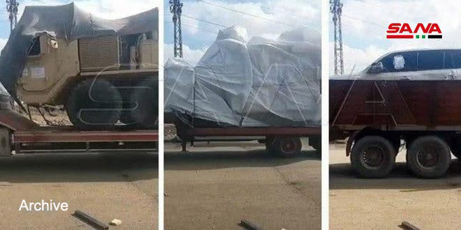 US occupation brings in a convoy loaded with logistic supplies to its bases in Hasaka