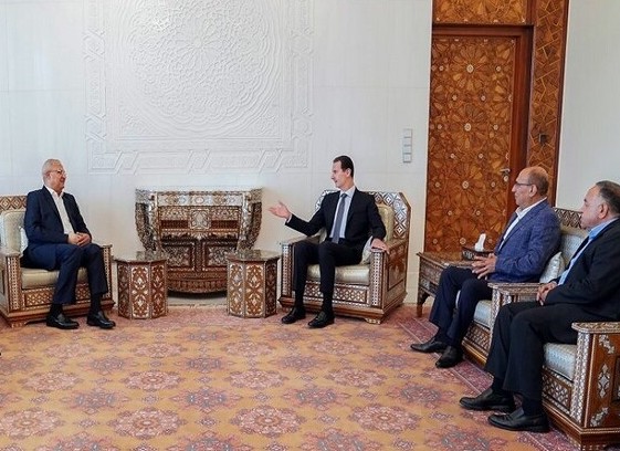 الرئيس الأسد يستعرض مع الأمين العام للجبهة الشعبية لتحرير فلسطين الأوضاع الإقليمية