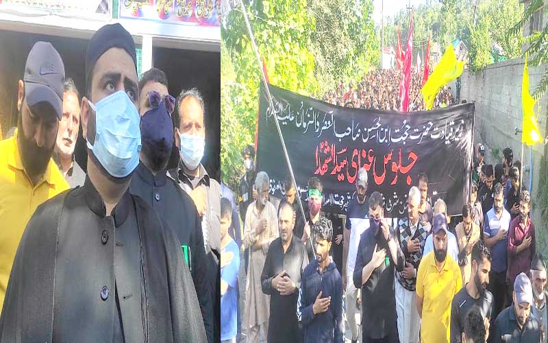 امام زین العابدین ؑ کے یوم شہادت کے موقعہ پر شالیمار سرینگر میں عظیم الشان جلوس ذوالجناح