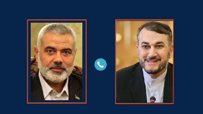 イラン外相とパレスチナ・ハマス政治局長が意見交換
