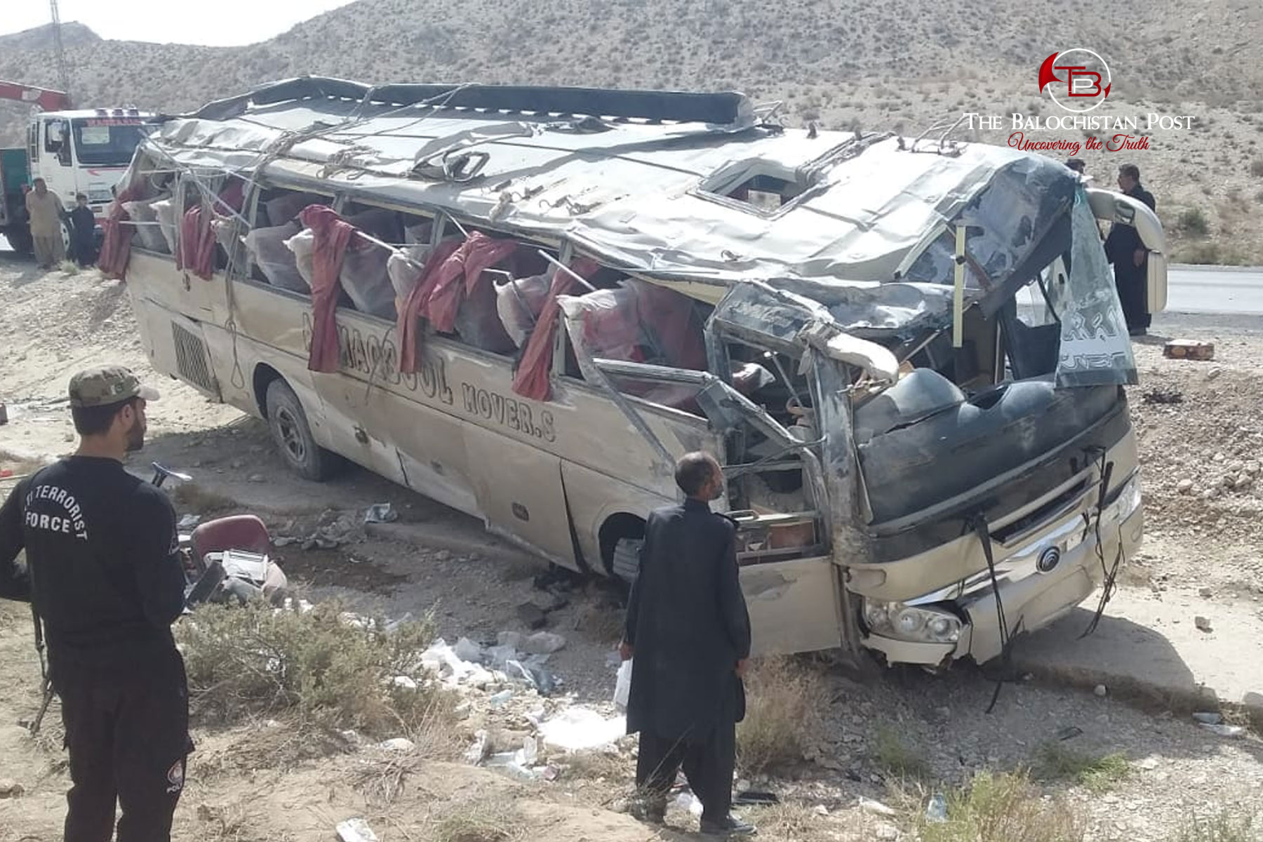بلوچستان میں بس الٹنے سے تین افراد کی موت، سولہ زخمی