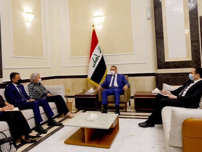 مصطفى الكاظمي وبلاسخارت بحثا استعدادات العراق للعملية الانتخابية