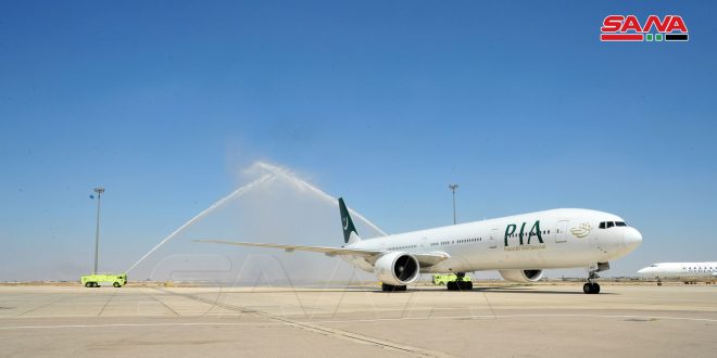 First Pakistani flight carrier of Sayyida Zainab pilgrims arrives in Damascus International Airport after 27 years