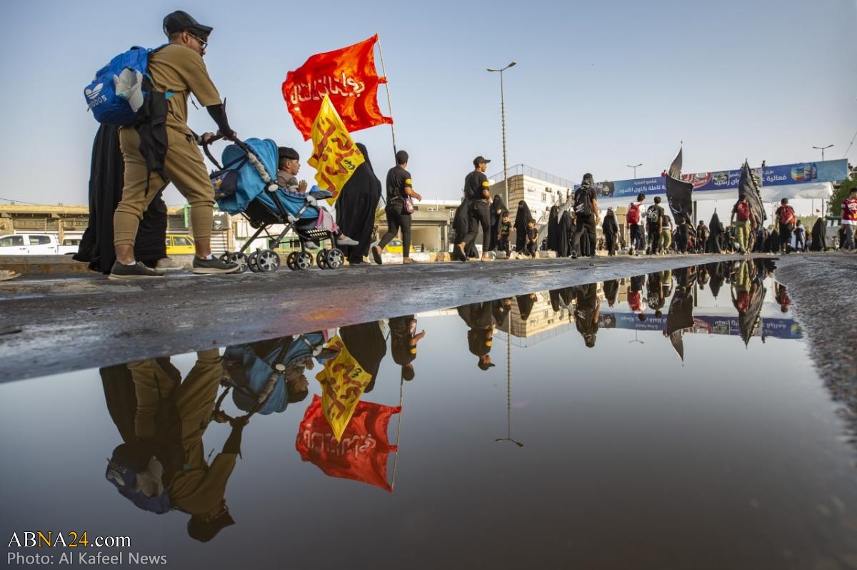 Pilgrims of Imam al-Hussain reach borders of Samawah to city of Rumaitha during march of Arba’een (+Photos)