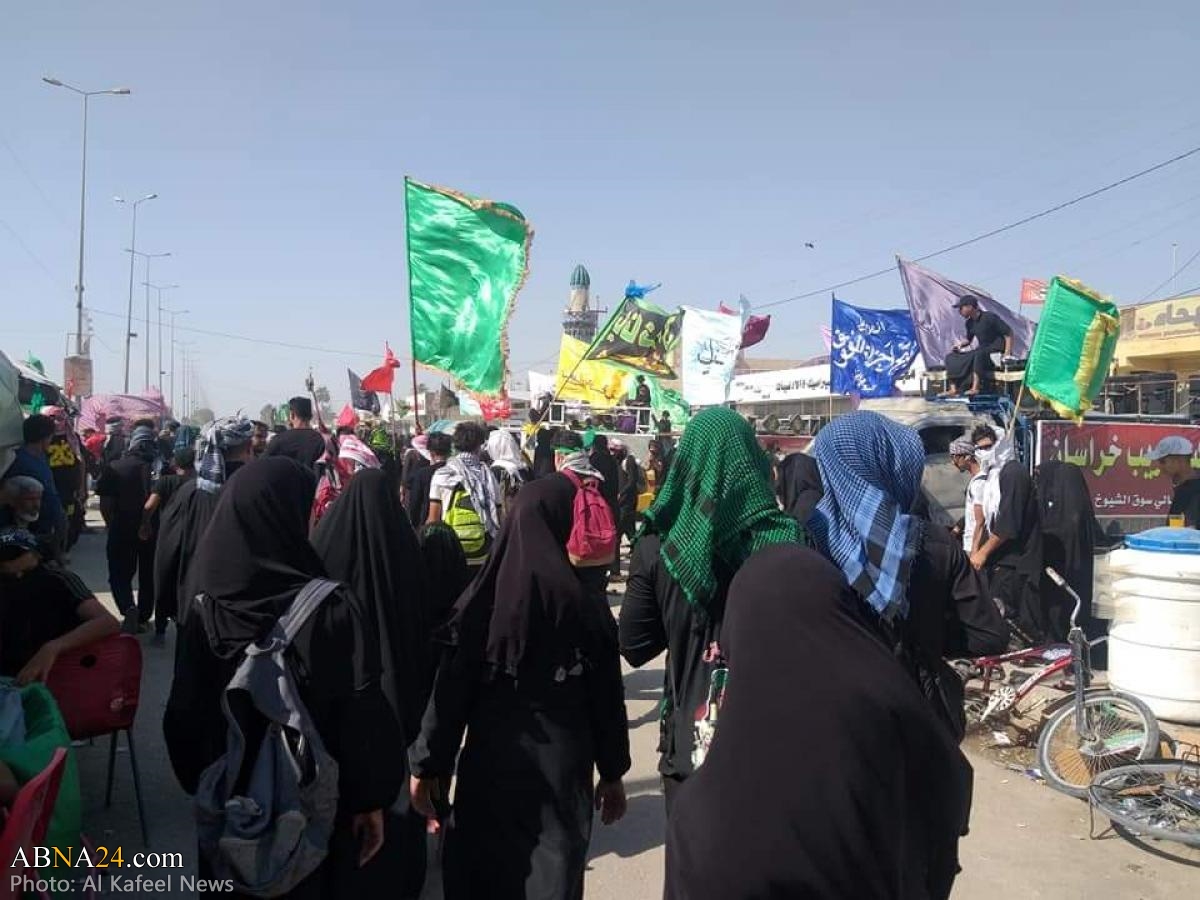 Photos: Imam Hussain lovers walking to Karbala, cross borders of Muthanna arrived Hamza city