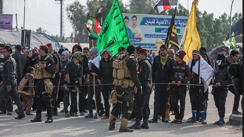 زائرین اربعین کی سکیورٹی کے لیے حشد الشعبی کے تقریبا 10 ہزار رضاکار تعینات