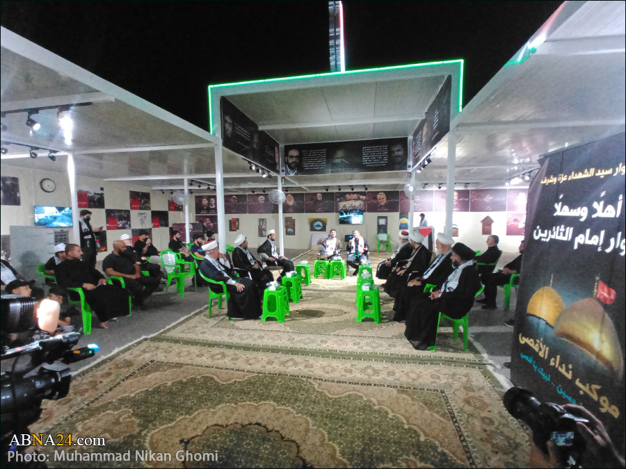 تصویری رپورٹ/ موکب نداء الاقصیٰ میں ایران، عراق، شام اور لبنان کے شیعہ سنی علماء کی نشست۔ 2