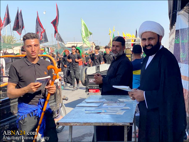 “Actividad de los misioneros de la Asamblea Mundial de Ahlul Bait (P) en la ruta Bagdad a Karbalá”