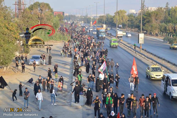 تقرير مصور/ مسيرة أربعينية من حرم السيدة "رقية" (ع) الى حرم السيدة"زينب" (ع) في دمشق