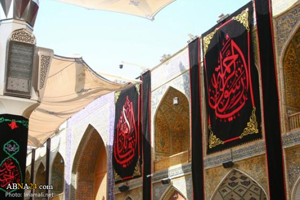  تقرير مصور/ العتبة العلوية تتشح بالسواد استعداداً لإحياء ذكرى رحيل النبي الأكرم محمد (ص) 